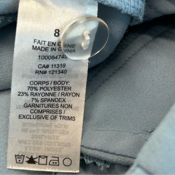 Dynamite Lina Full Length Slim Pants -Ashley Blue Sz 8 pronounced seams pockets - Picture 9 of 15